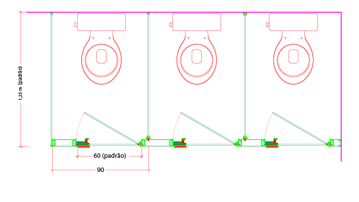 Desenho técnico superior do Alcoplac Plus