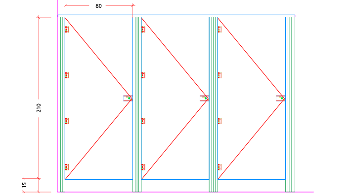 Desenho técnico frontal do Neoplac Normatizado