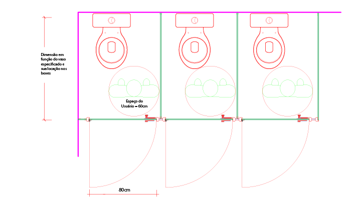 Desenho técnico superior do Neoplac Normatizado