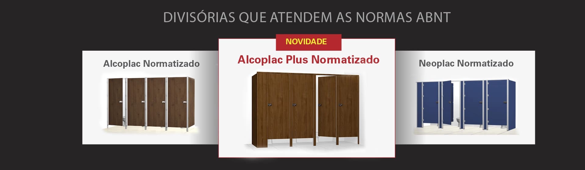 Banner com as divisórias normatizadas